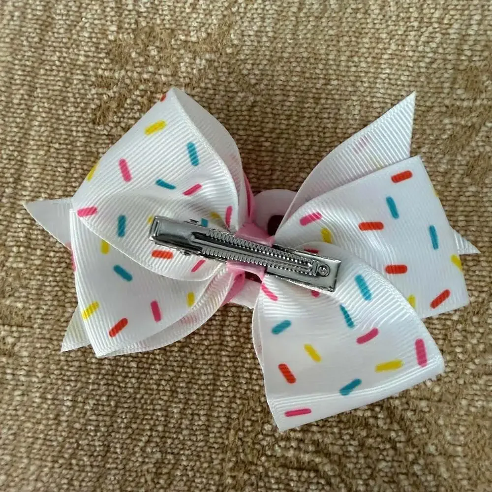 Handmade Birthday Sprinkle Hair Bow With Number 2